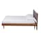 Baxton Studio Hemera Mid-Century Modern Grey Fabric and Wood King Size Platform Bed With Floating Side Table 246-13551-ZORO - alternate 2